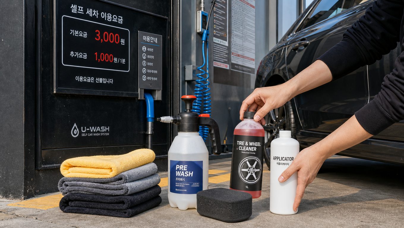 셀프세차장 준비물부터 순서와 비용까지
