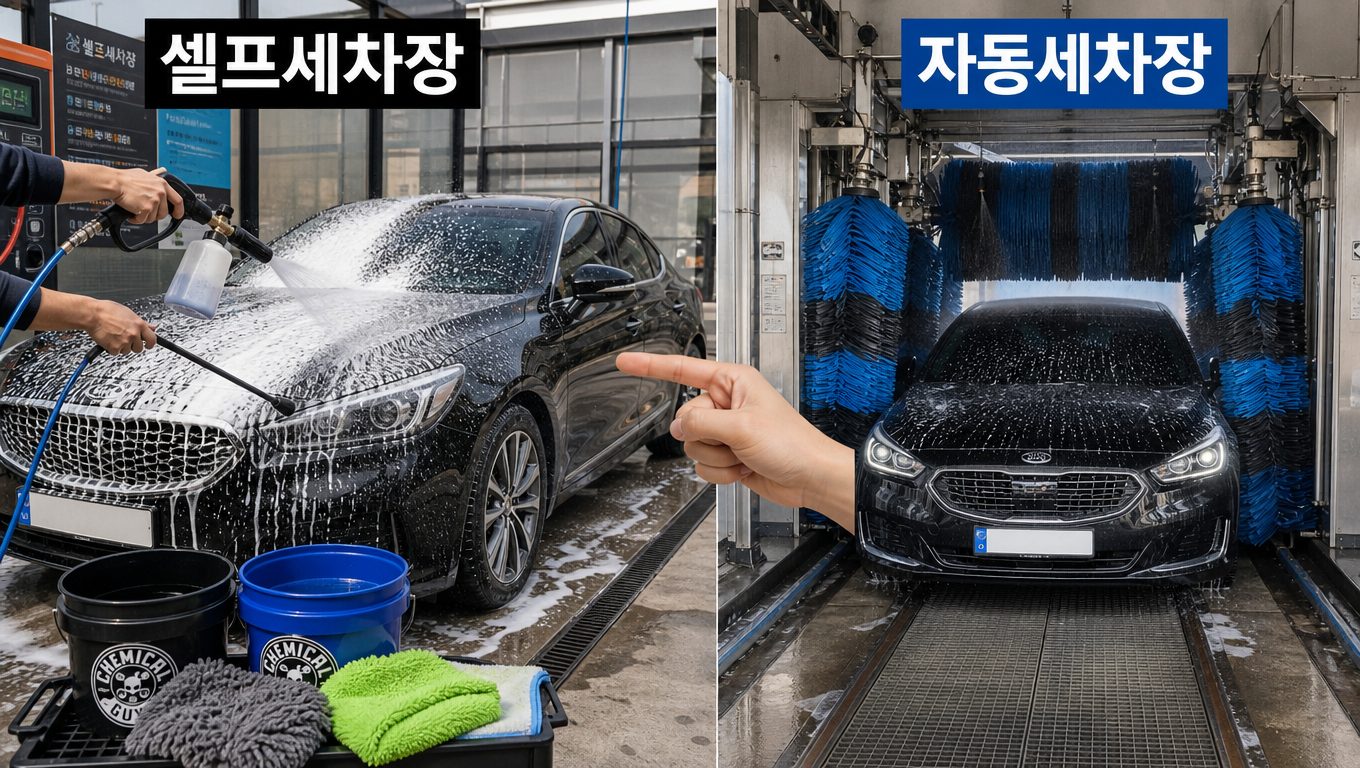 셀프세차장과 자동세차장, 내 차에 맞는 방식을 고르는 기준